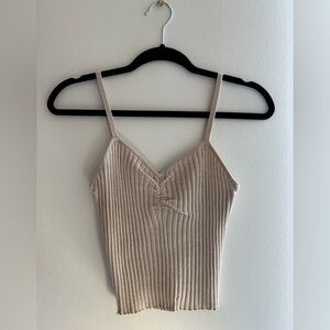Beige Ribbed Camisole